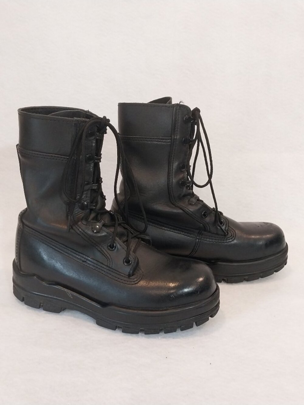 Bates Boots Womens 5.5 Steel Toe Black Leather Work Combat Biker Punk Durashock.